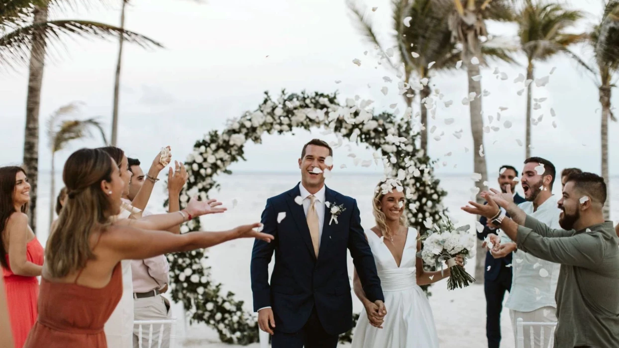 Beach wedding at Riu Jamaica