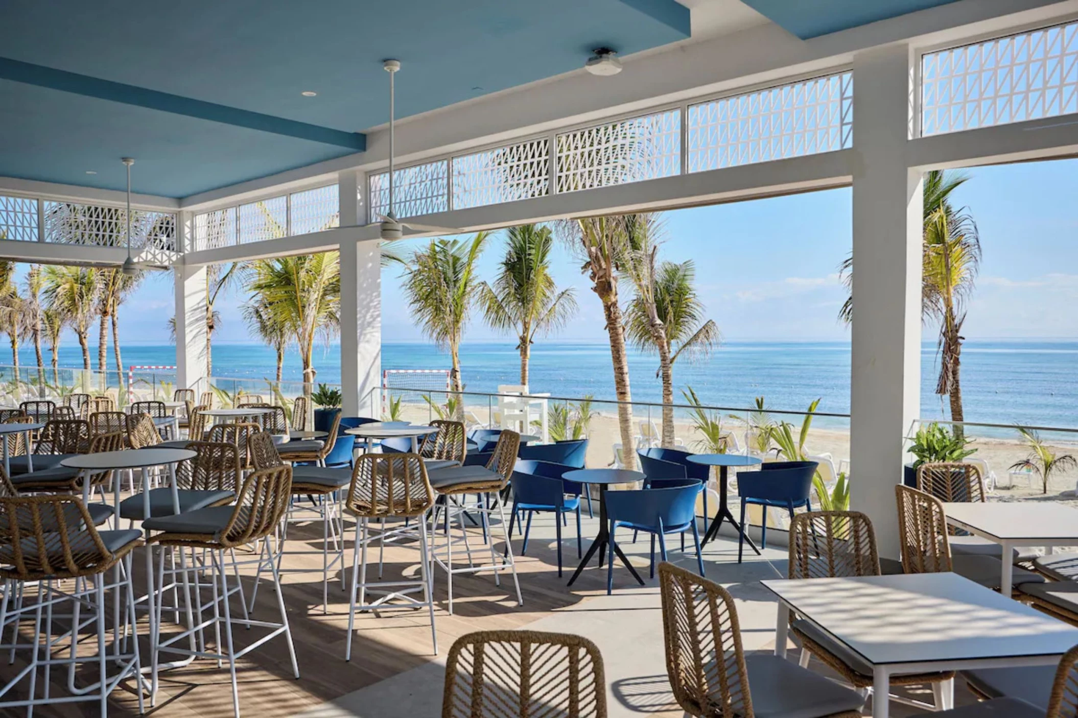 oceanside restaurant at the Riu Palace Aquarelle Hotel