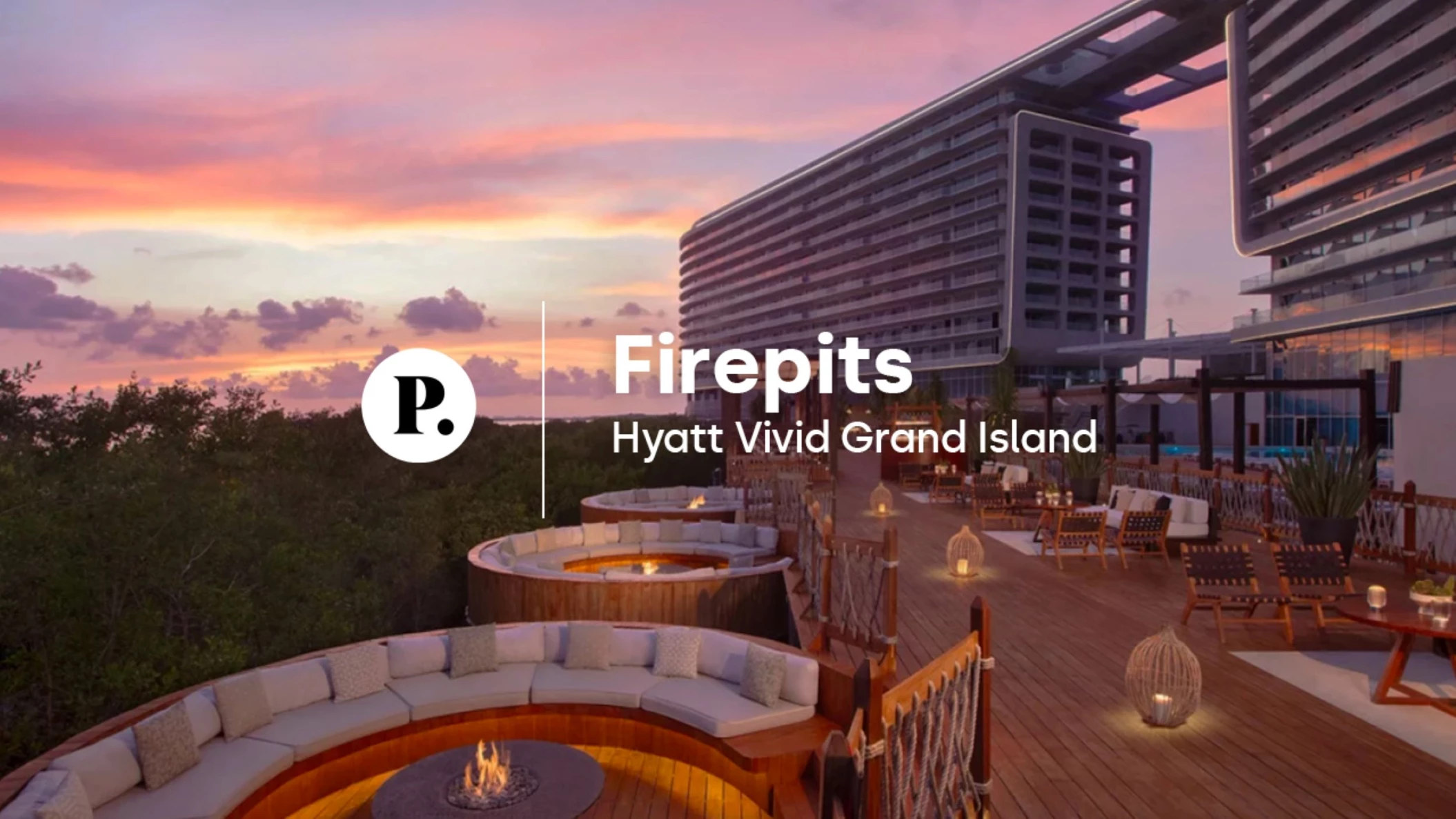 video review of the Firepits Wedding Venue at Hyatt Vivid Grand Island