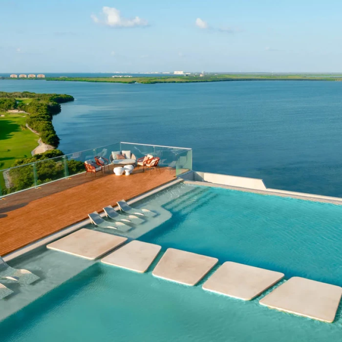 rooftop pool at Hyatt Vivid Grand Island