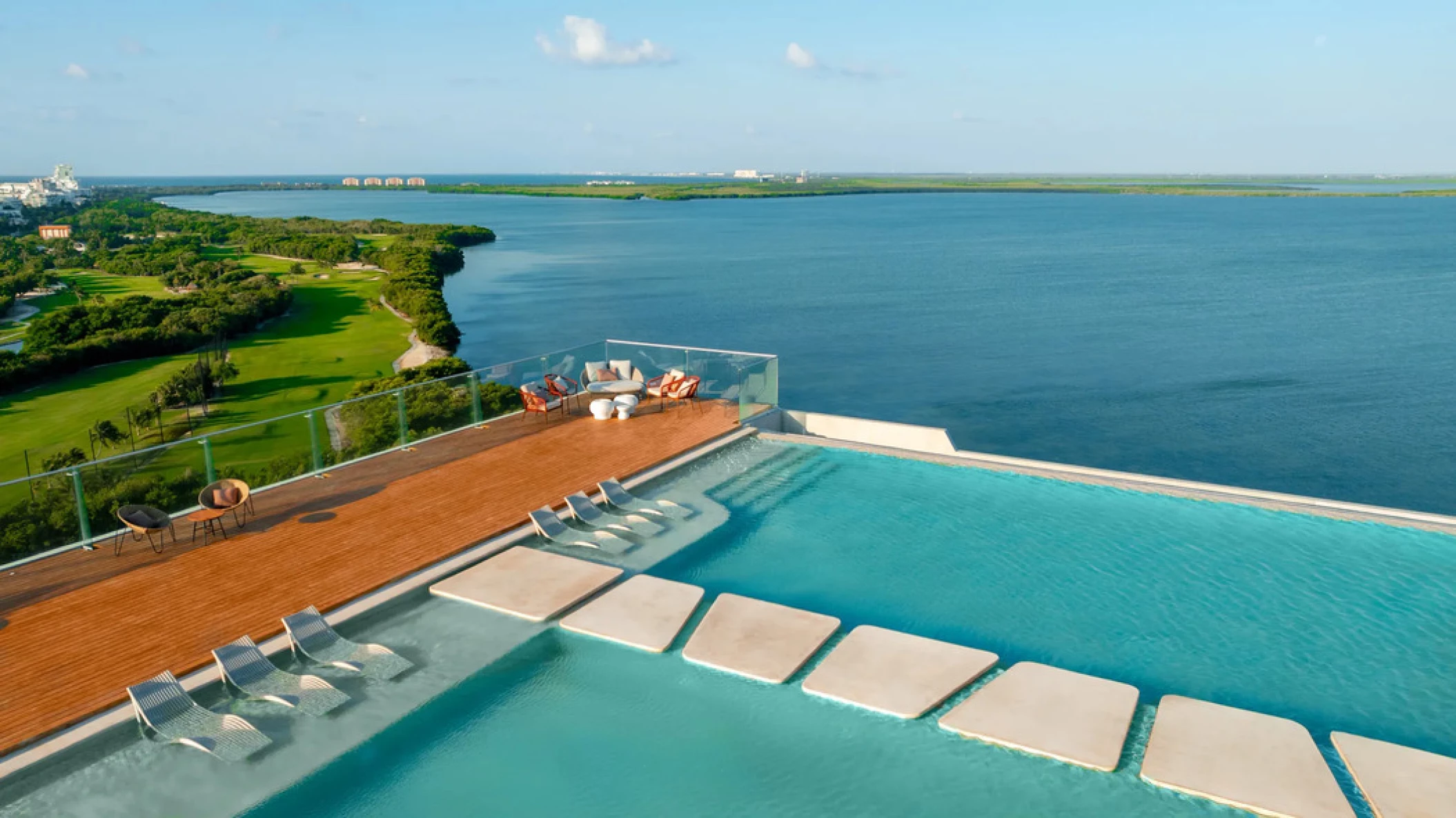 rooftop pool at Hyatt Vivid Grand Island