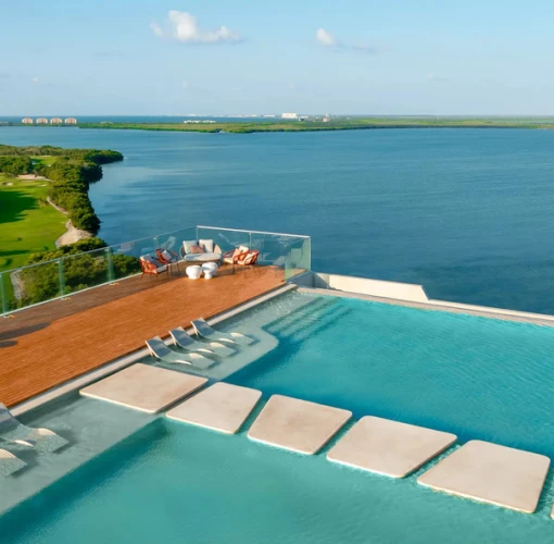 rooftop pool at Hyatt Vivid Grand Island