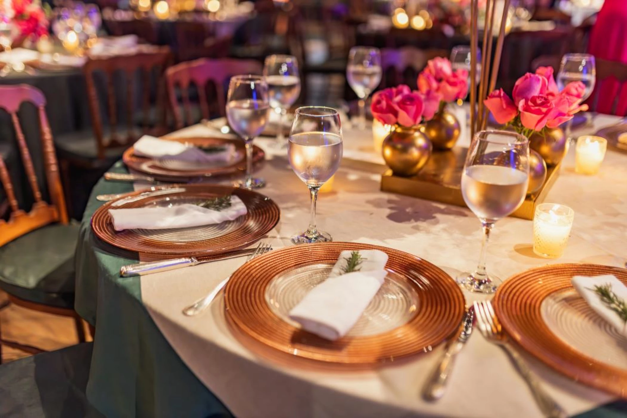 wedding table setup