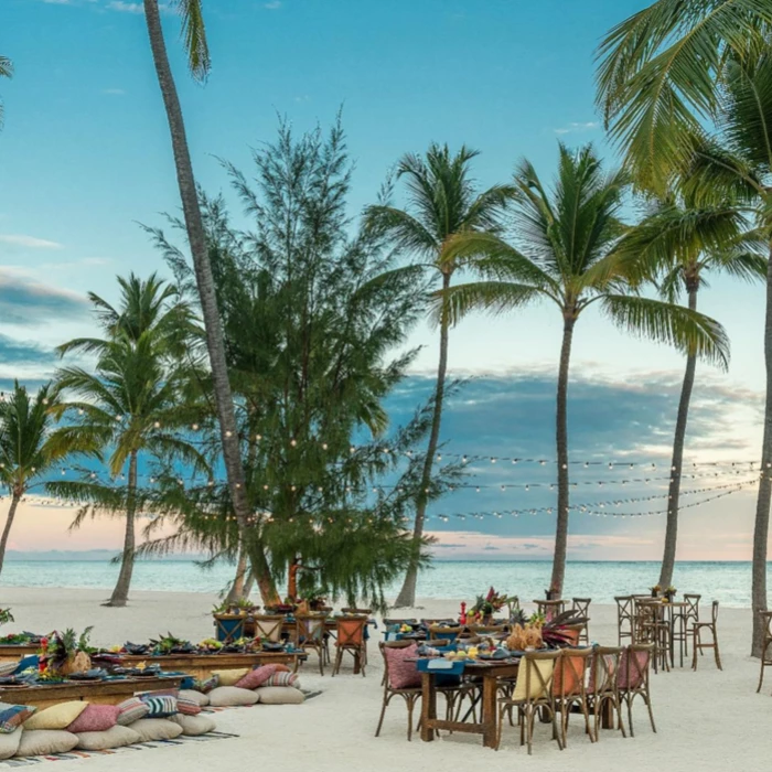 beach reception setup at Hyatt Zilara Cap Cana