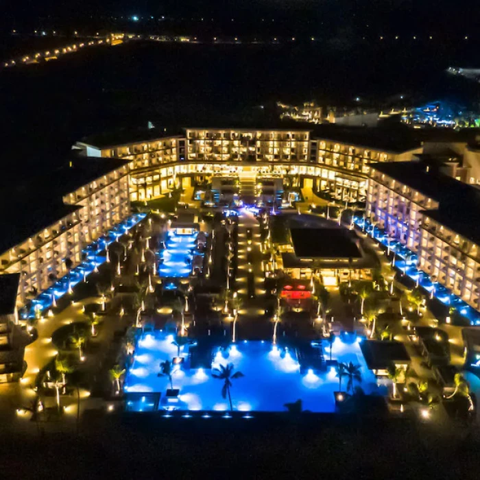 Hyatt Zilara Cap Cana resort at night