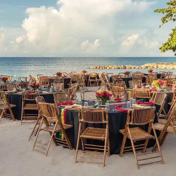 Dinner reception in the beach at Hyatt Zilara Rose hall