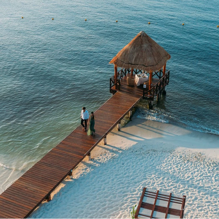 Pier overview at Hyatt Ziva Cancun