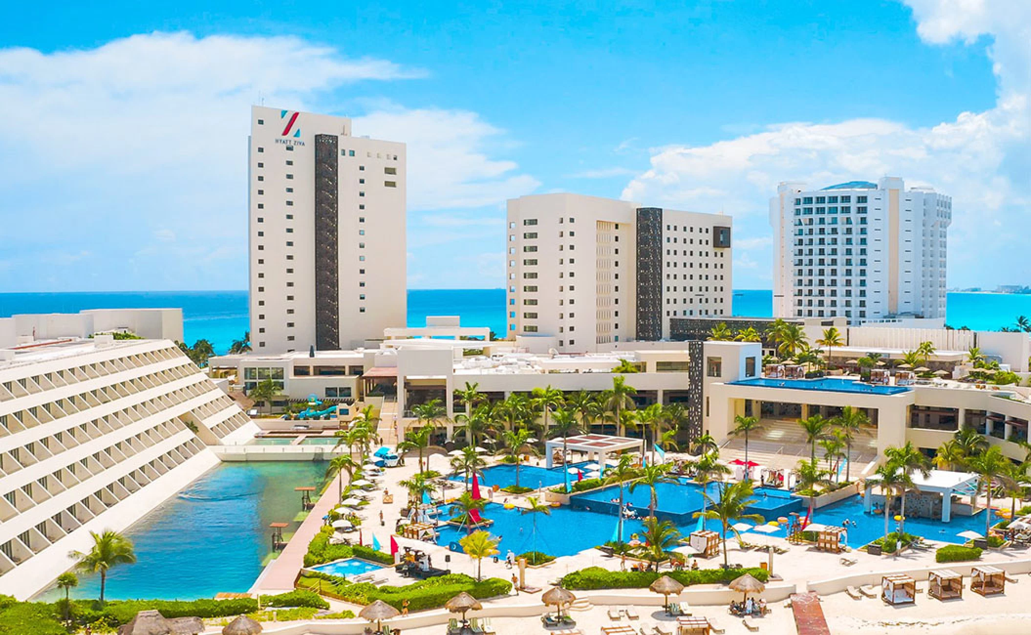 Aerial view of Hyatt Ziva cancun