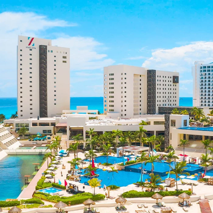 Aerial view of Hyatt Ziva cancun