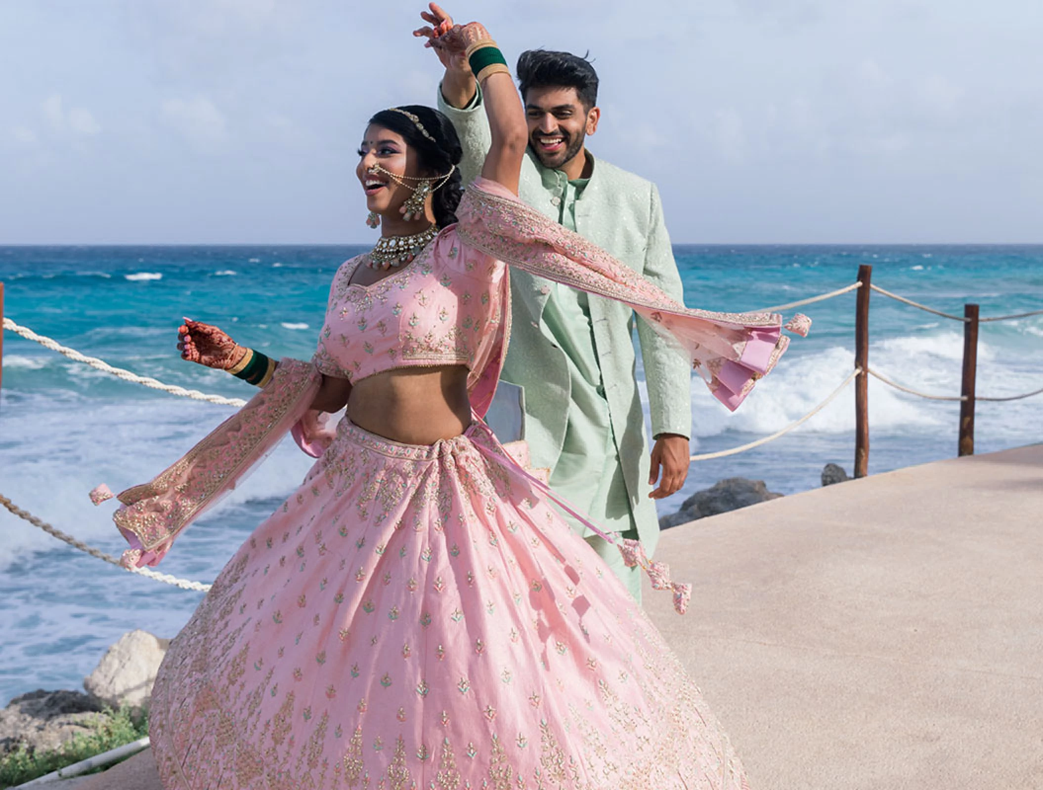 South asian couple at Hyatt Ziva Cancun