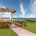 Hyatt Ziva Cancun lighthouse terrace wedding venue.