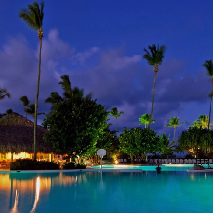 Iberostar Selection Bavaro Suites pool at night