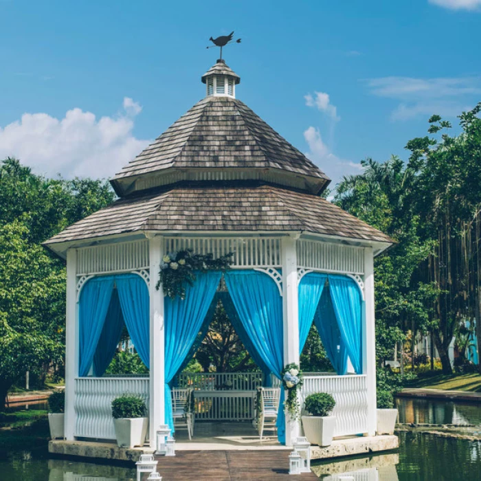 lake gazebo venue at Iberostar Selection Hacienda Dominicus