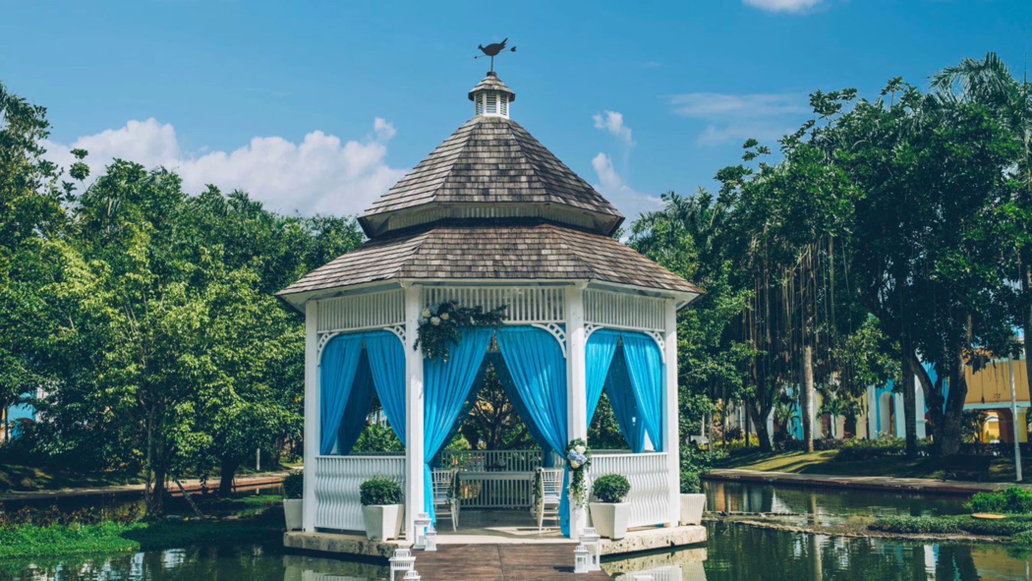 lake gazebo venue at Iberostar Selection Hacienda Dominicus