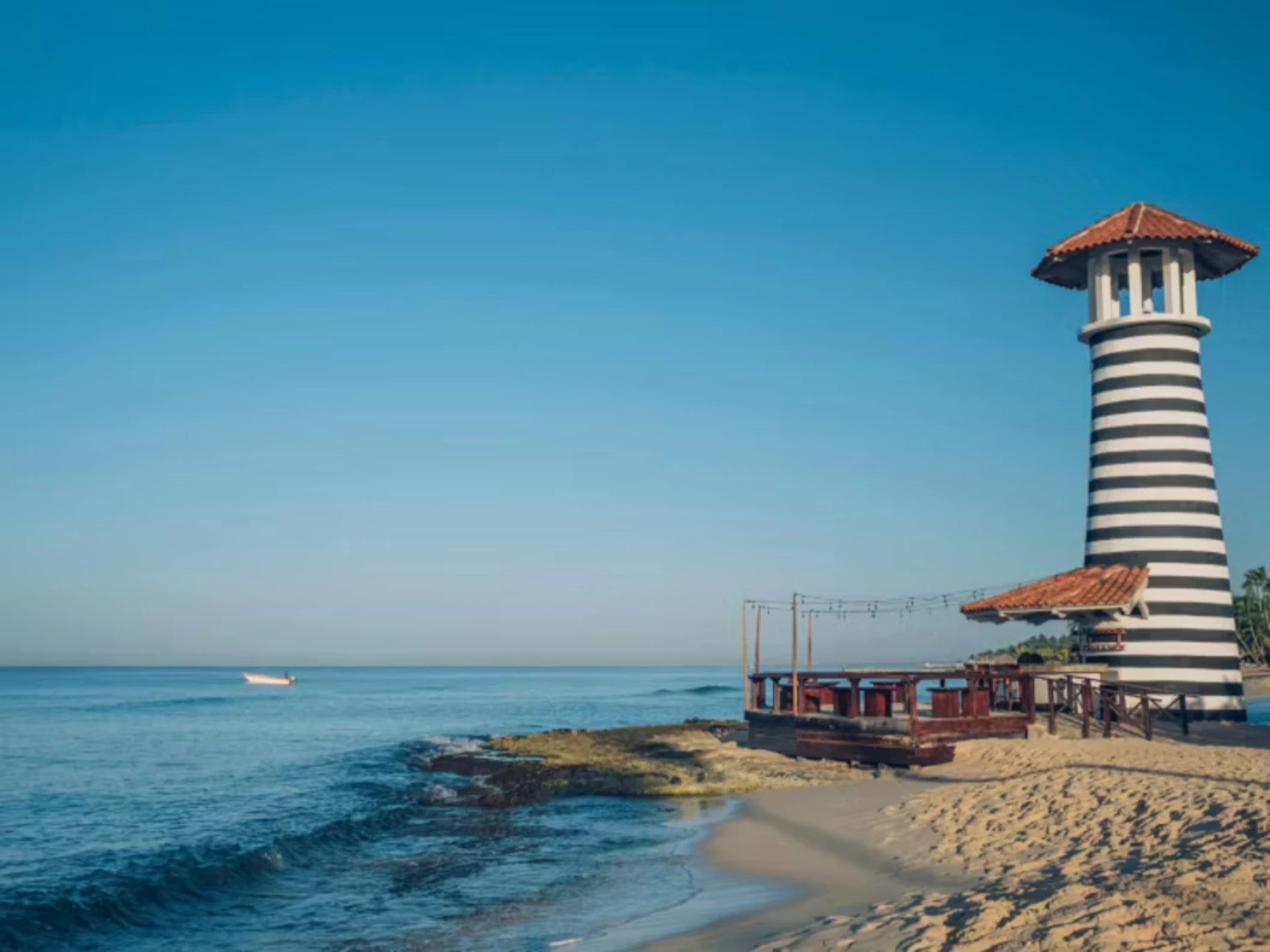 lighthouse and beach at Iberostar Selection Hacienda Dominicus