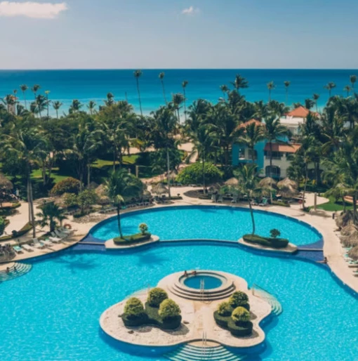 pool and beach at Iberostar Selection Hacienda Dominicus