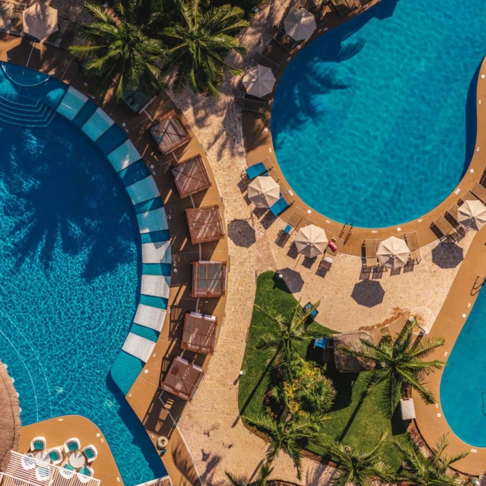 aerial view of the pools at Iberostar Selection Riviera Cancun