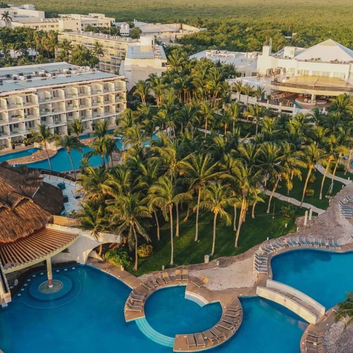 Pools and buildings at Iberostar Selection Riviera Cancun
