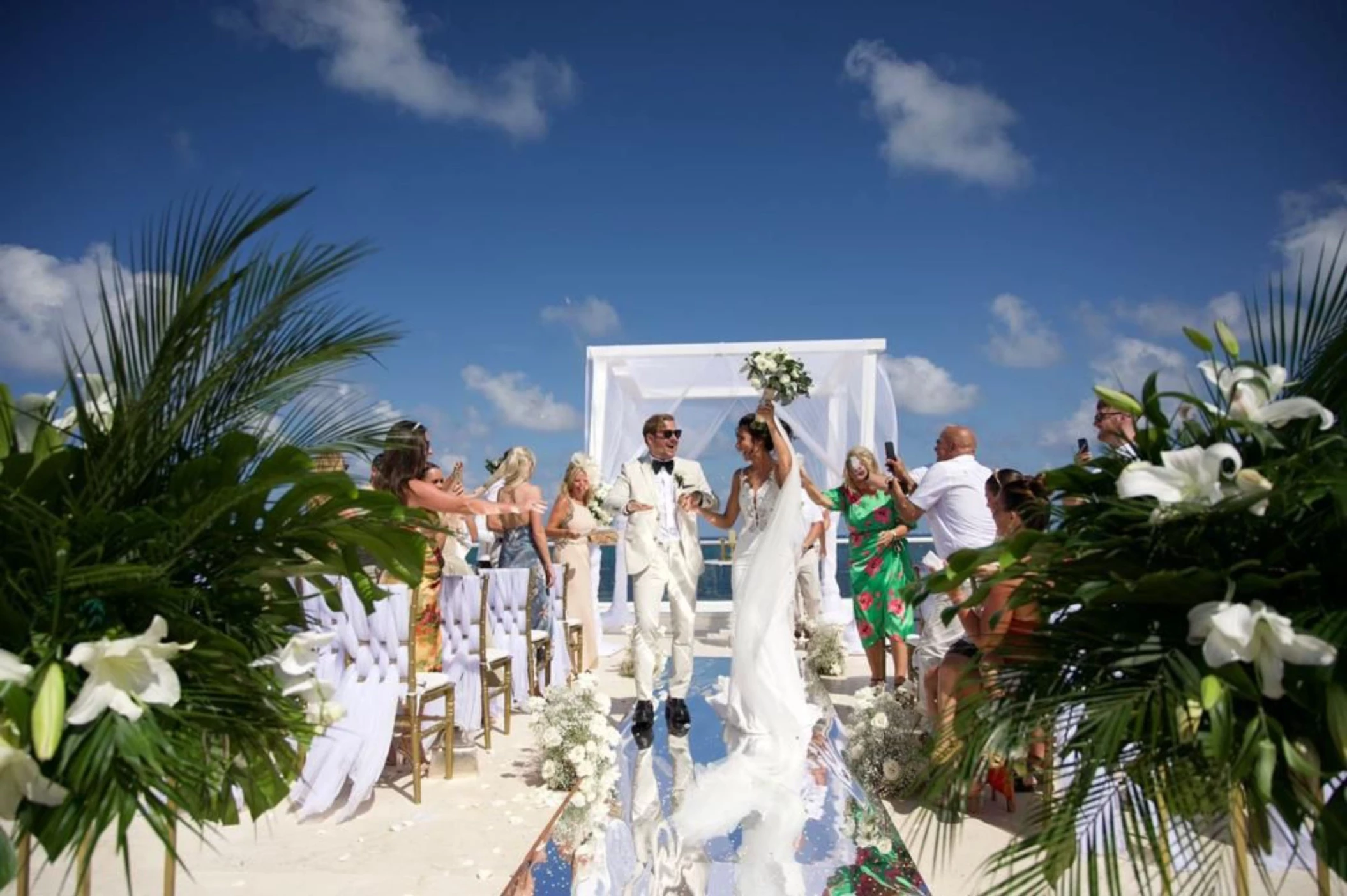 wedding at the Sky Wedding deck venue at Iberostar Selection Riviera Cancun