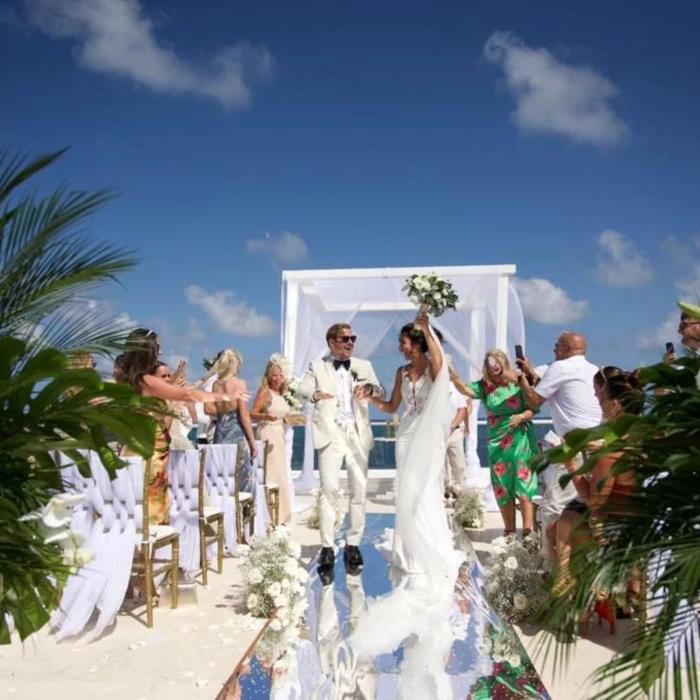wedding at the Sky Wedding deck venue at Iberostar Selection Riviera Cancun