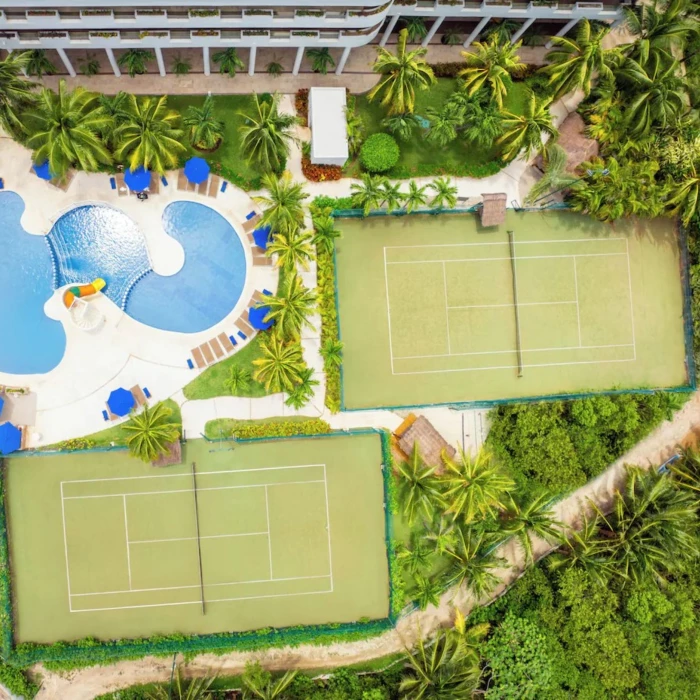 tennis courts at Iberostar Selection Riviera Cancun