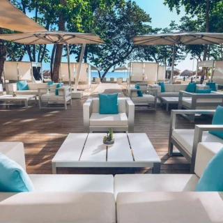 beachside lounge at Iberostar Waves Costa Dorada