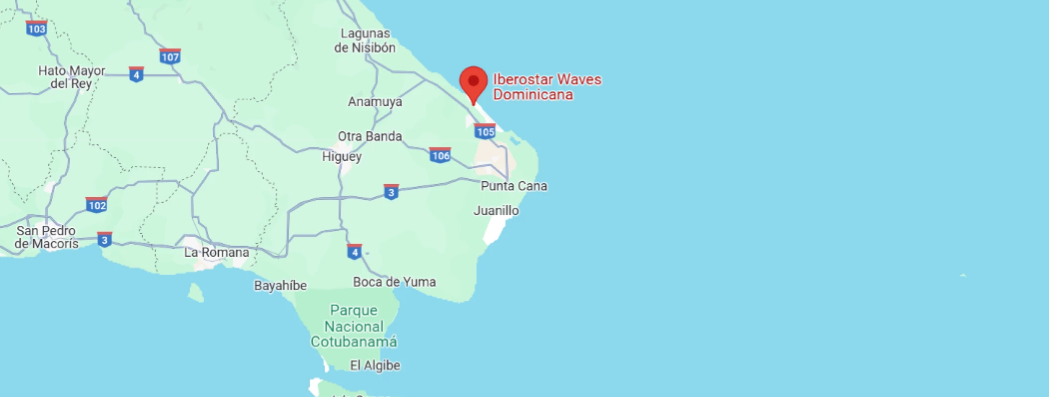 location of iberostar waves dominicana in the dominican republic