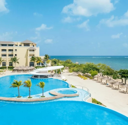 resort pool and beach at Iberostar Waves Rose Hall Beach