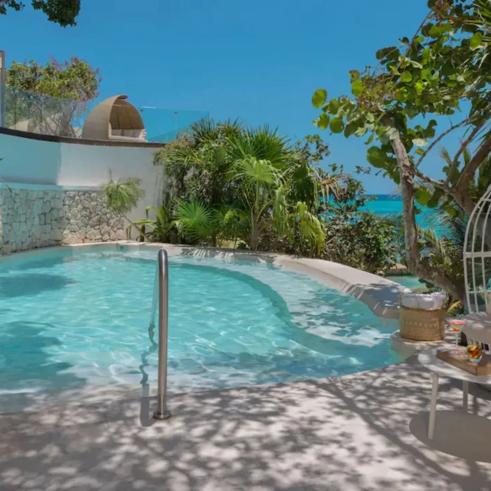 oceanfront hot tub at Impression Isla Mujeres by Secrets
