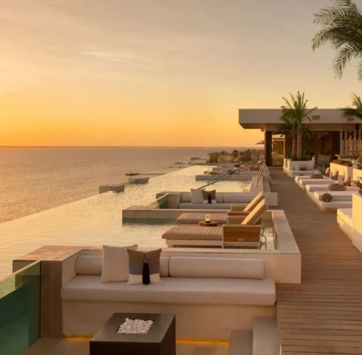 Rooftop Pool at Sunset at Impression Isla Mujeres by Secrets