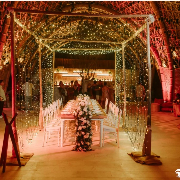 temple venue reception setup at impression isla mujeres by secrets
