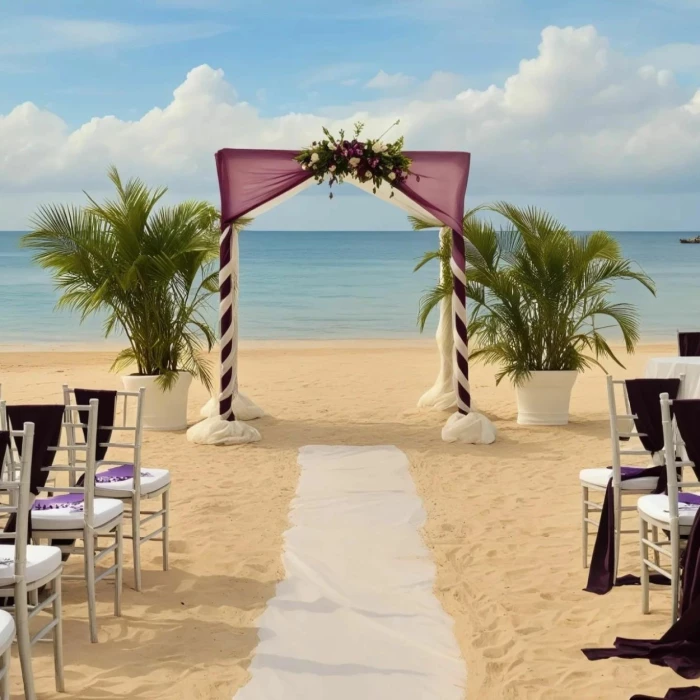 Beach front venue at JOIA Rose Hall by Iberostar