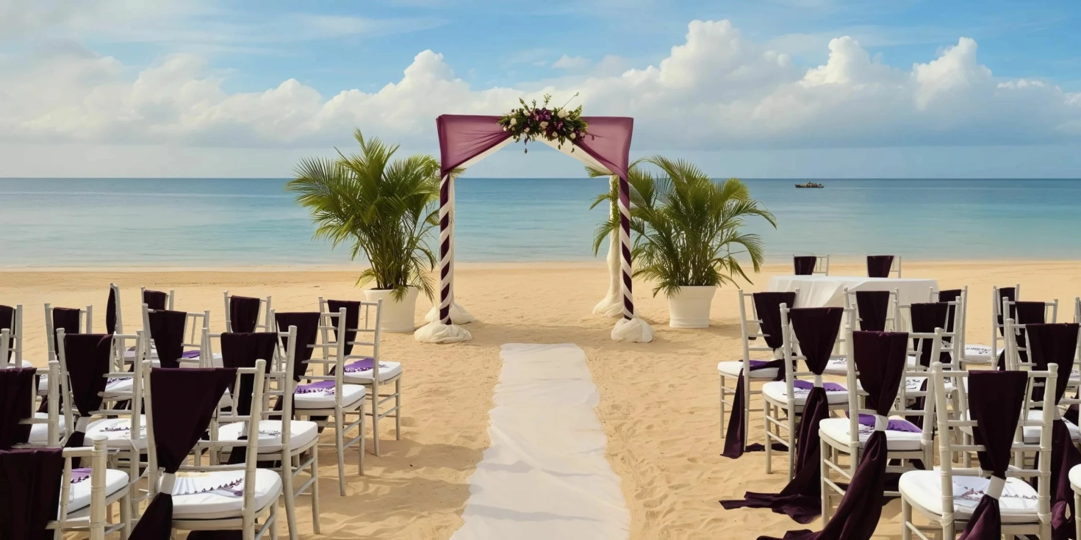 Beach front venue at JOIA Rose Hall by Iberostar