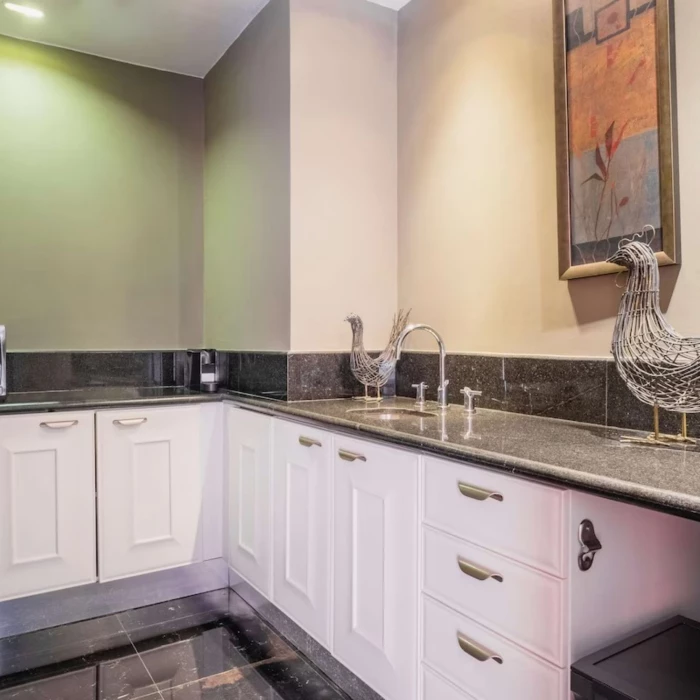 Kitchen of penthouse suite at JOIA Rose Hall by Iberostar