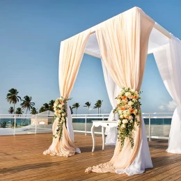 Margaritaville Island Reserve Destination Wedding ceremony setup.
