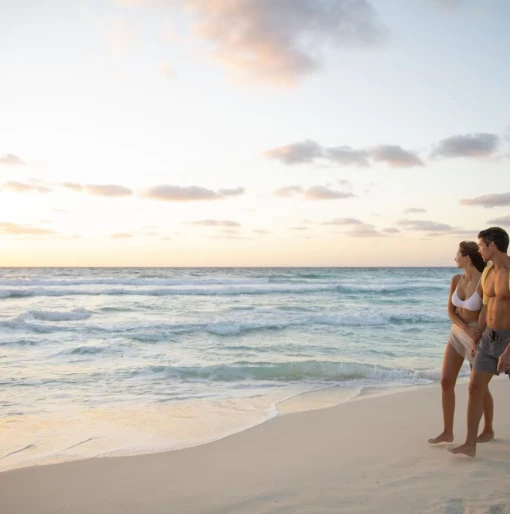 couple on the beach at Le Blanc Spa Resort Cancun
