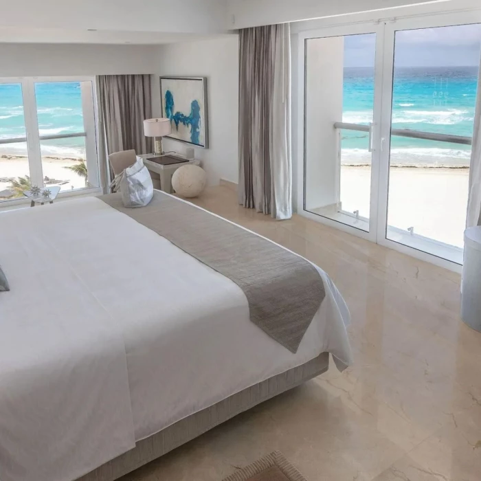 junior suite with ocean view at Le Blanc Spa Resort Cancun