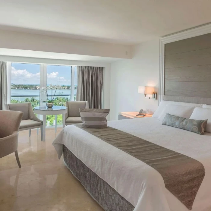 royal deluxe lagoon view suite at Le Blanc Spa Resort Cancun