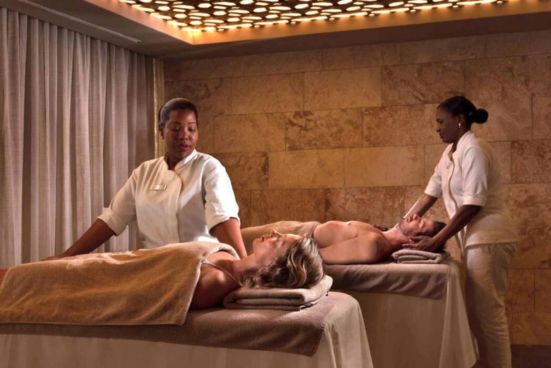 couples massage at the spa at Lopesan Costa Bavaro Resort