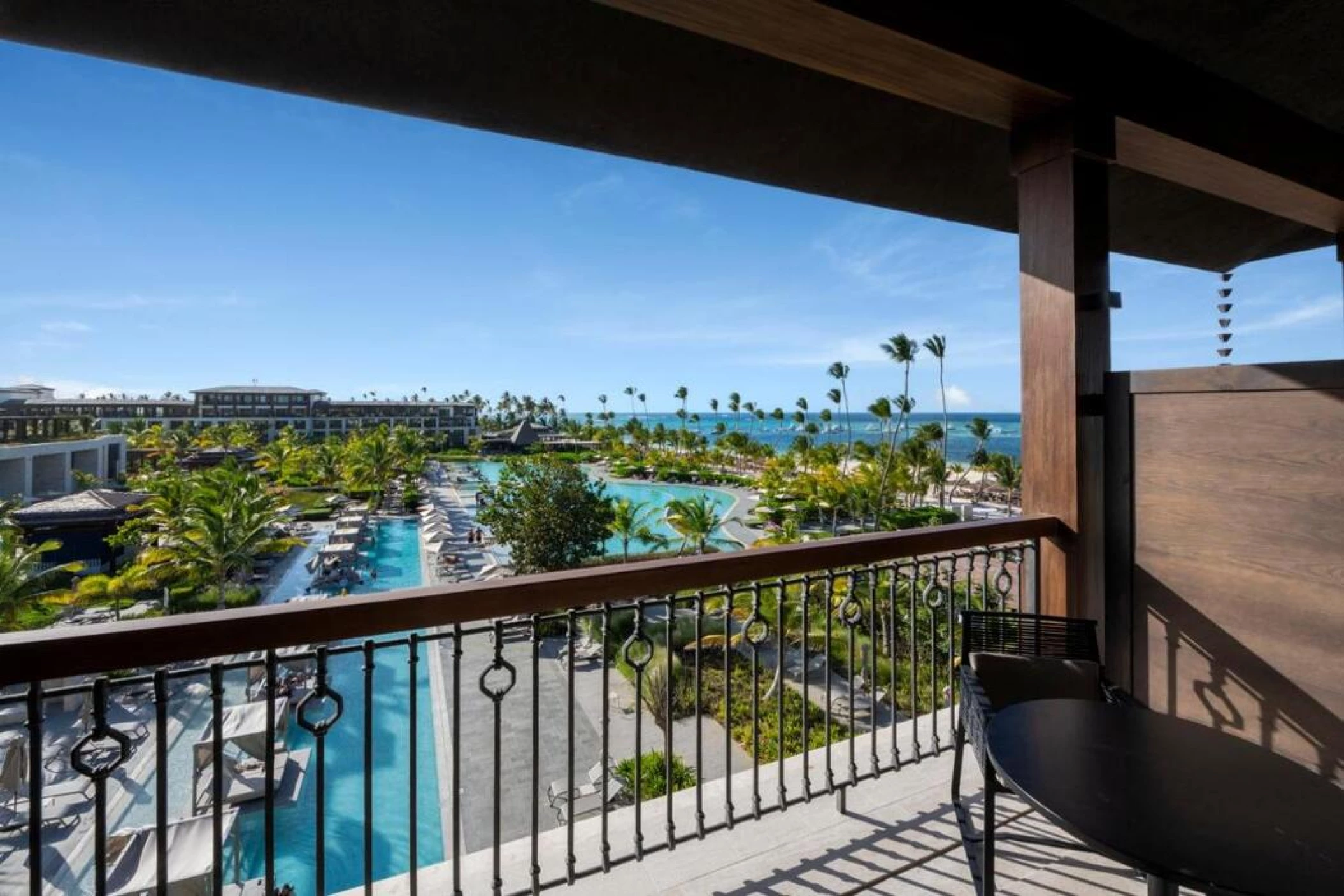 view of resort and beach  from suite at Lopesan Costa Bavaro Resort