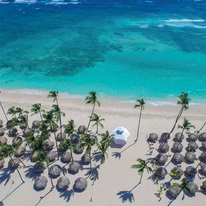 beach and gazebo at Majestic Colonial Punta Cana