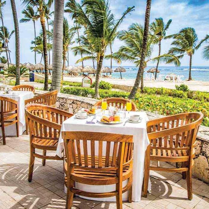 seaside restaurant at Majestic Colonial Punta Cana