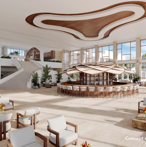 lower lobby bar at Majestic Mirage Costa Mujeres