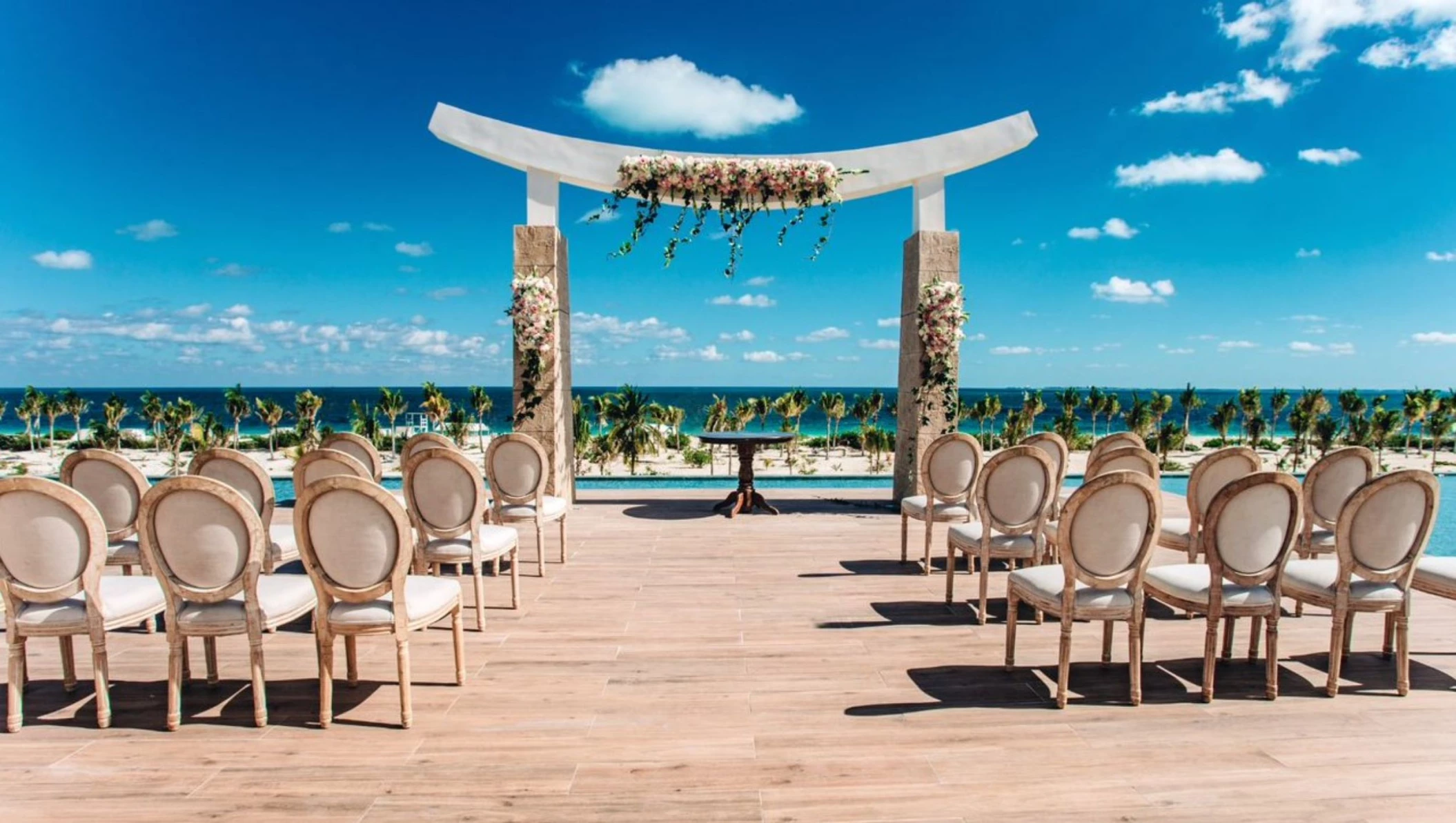 Majestic Costa Mujeres sky wedding gazebo venue
