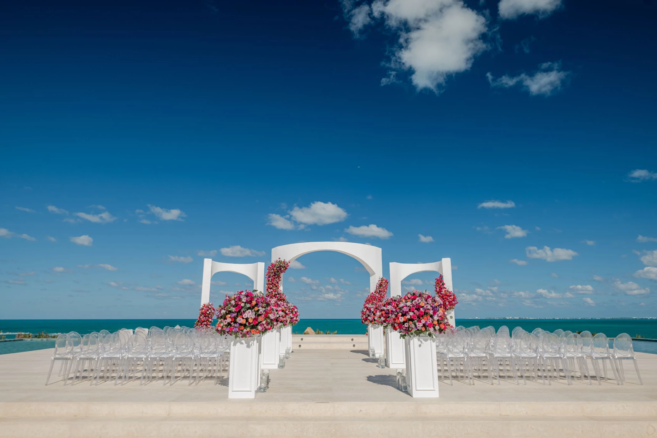 sky wedding gazebo venue at majestic mirage costa mujeres