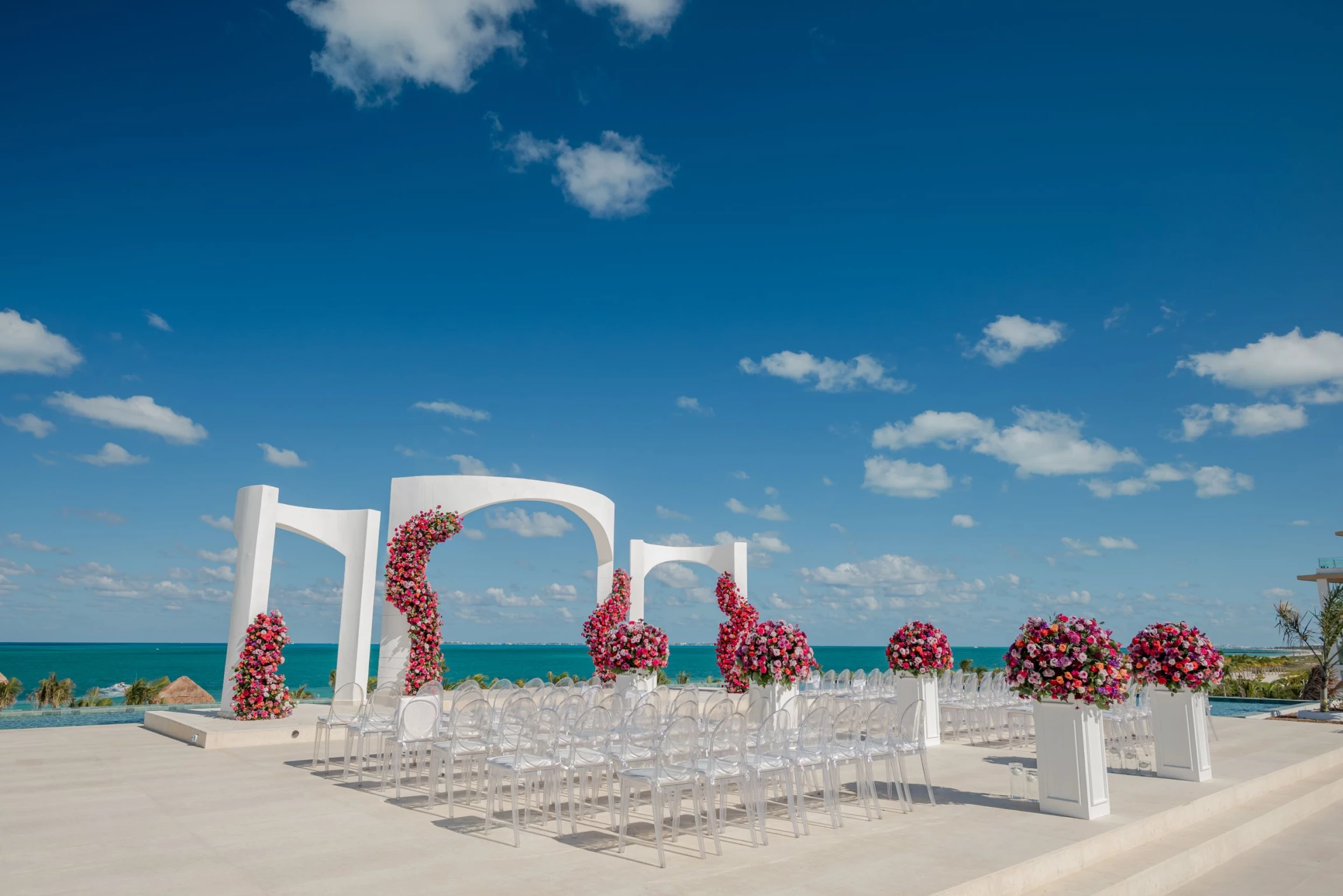 sky wedding gazebo venue at majestic mirage costa mujeres