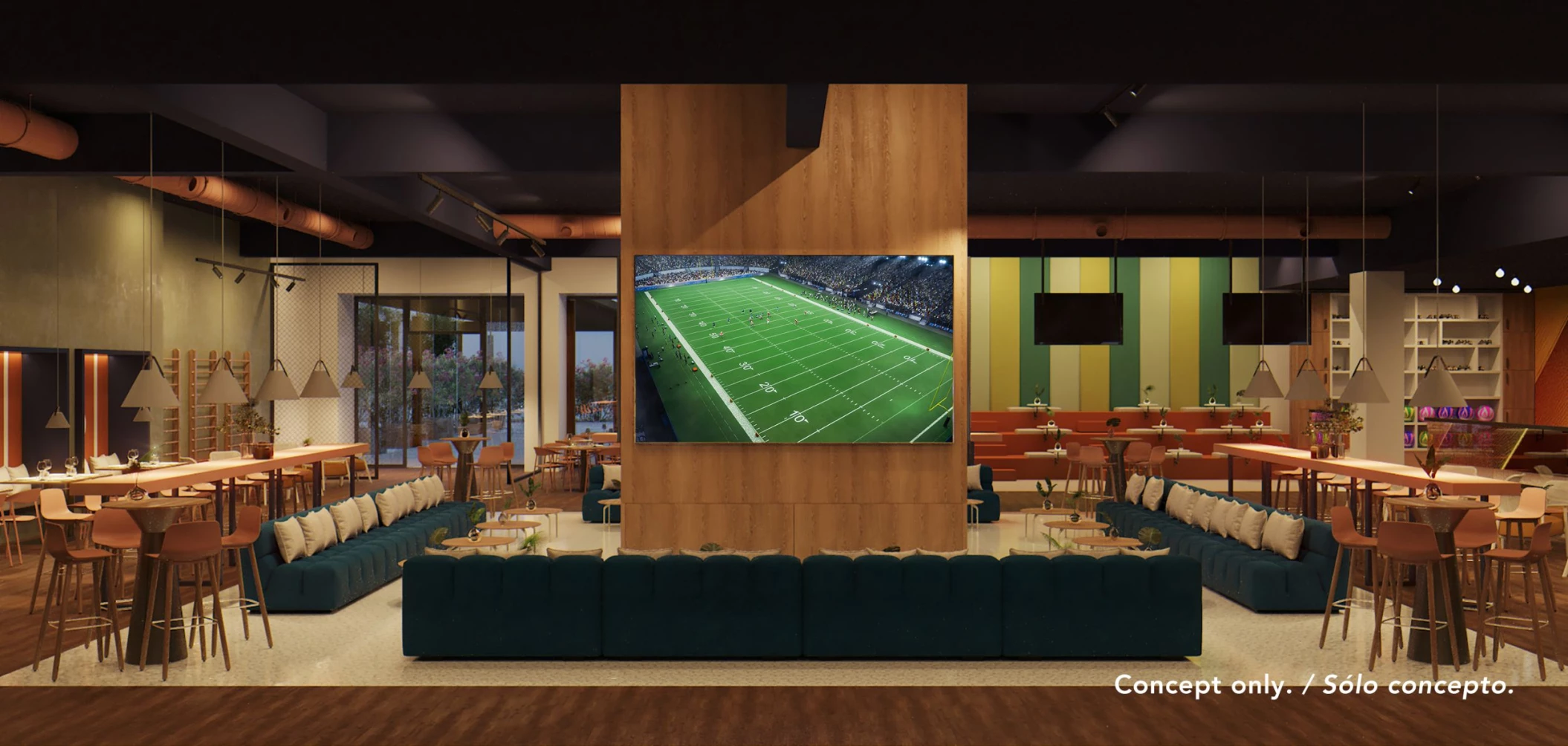 sports lounge at Majestic Mirage Costa Mujeres