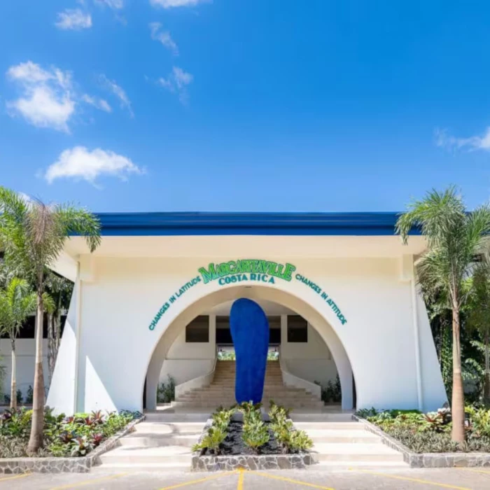 entrance of Margaritaville Beach Resort Playa Flamingo