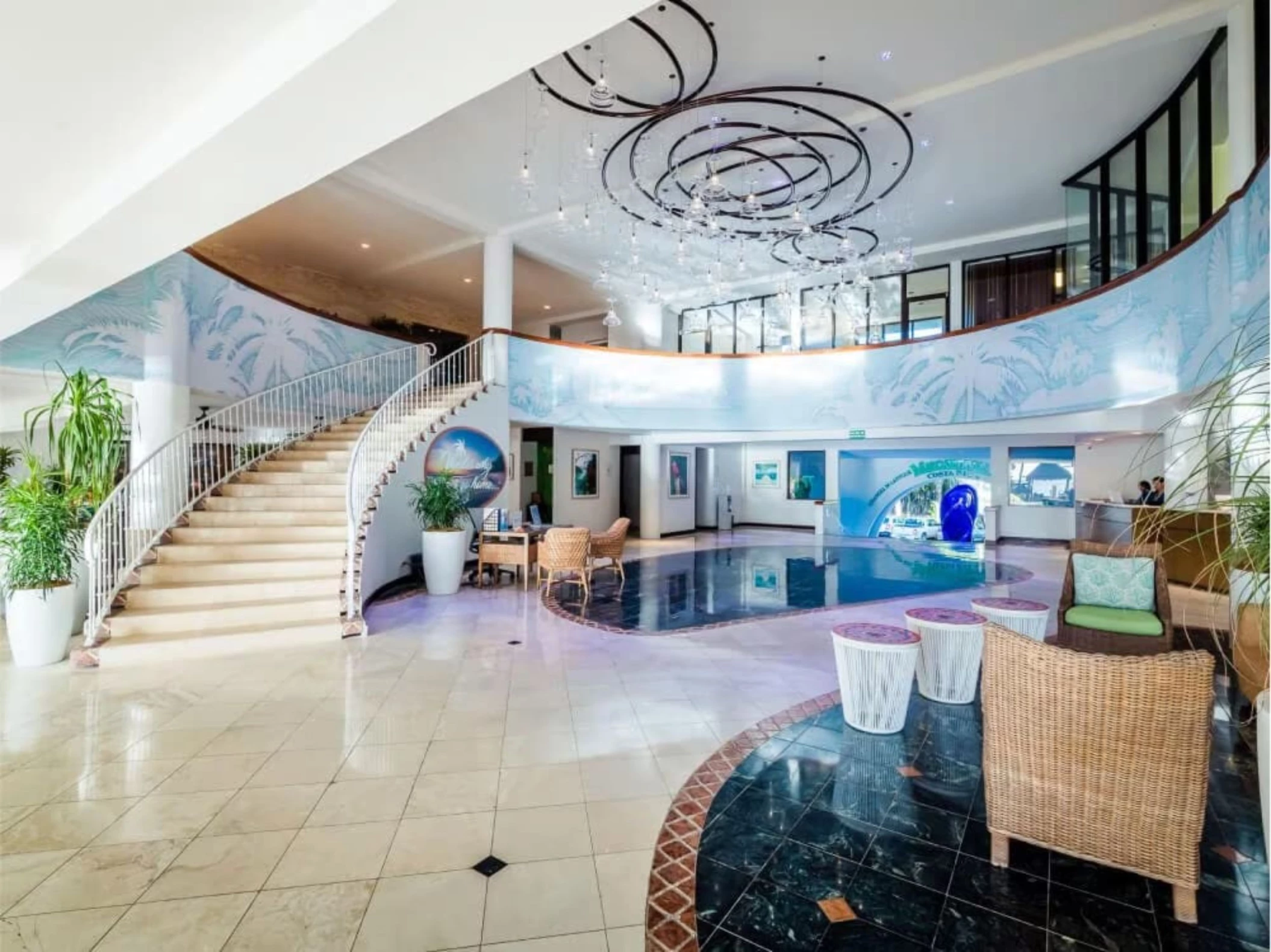 lobby of Margaritaville Beach Resort Playa Flamingo