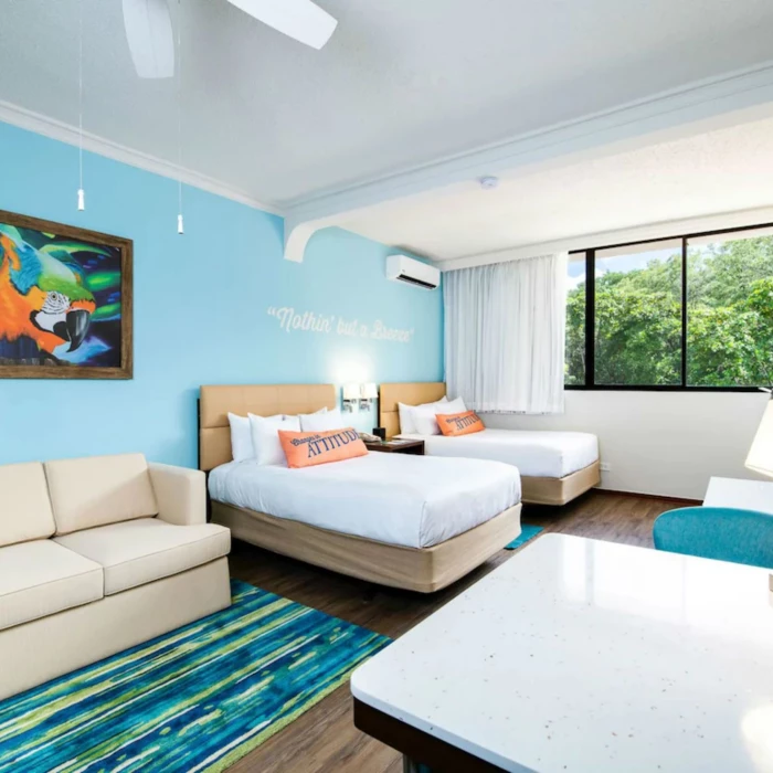 room with two beds at Margaritaville Beach Resort Playa Flamingo